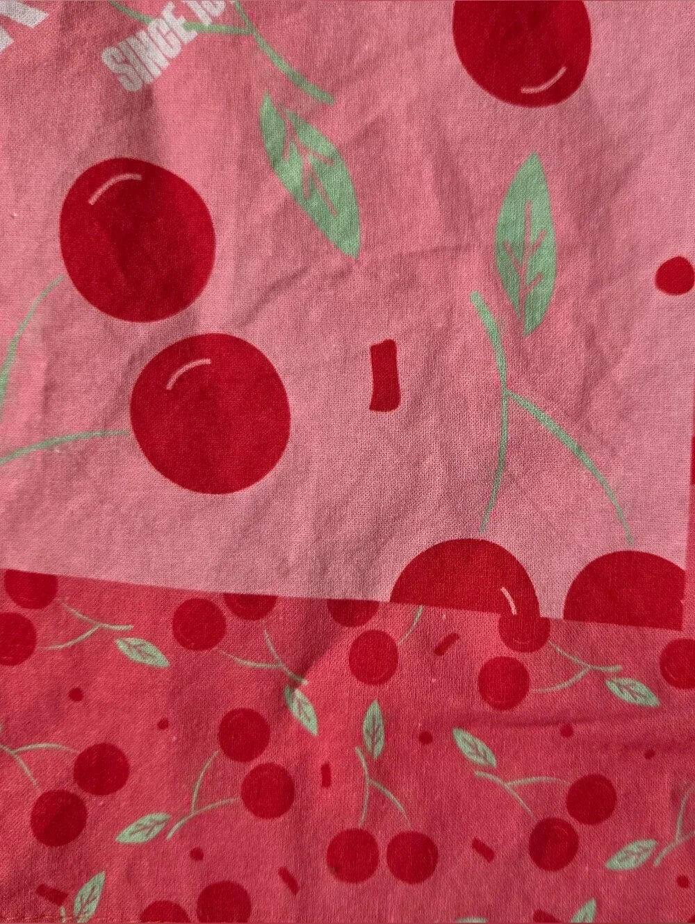 Cherry Liqueur Cherry Print Bandana Scarf Pink Coquette Y2K Retro